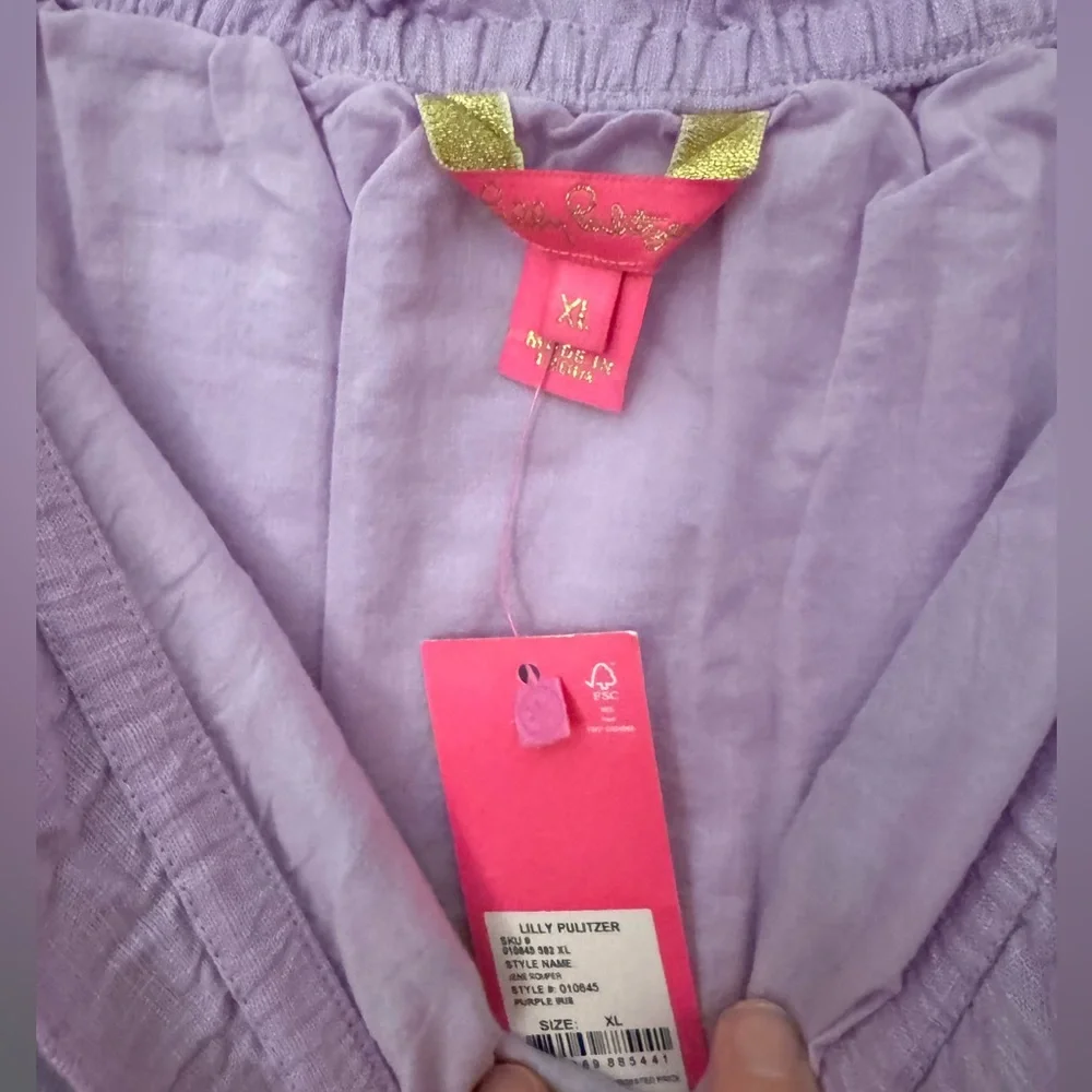 NWT Lilly Pulitzer Jene  Romper Purple Iris - Picture 5 of 6
